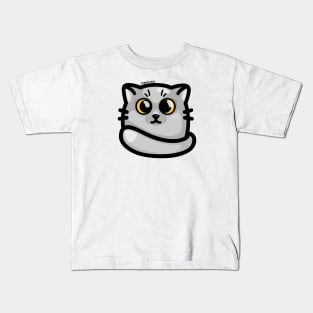 Chonky Boi - Kitty (Gray) Kids T-Shirt